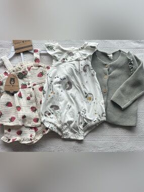 Baby Girl Bundle 12–18M | Organic Summer + Layering Set